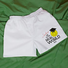 Off to the Real World Athletic White Personalized Boxer Shorts